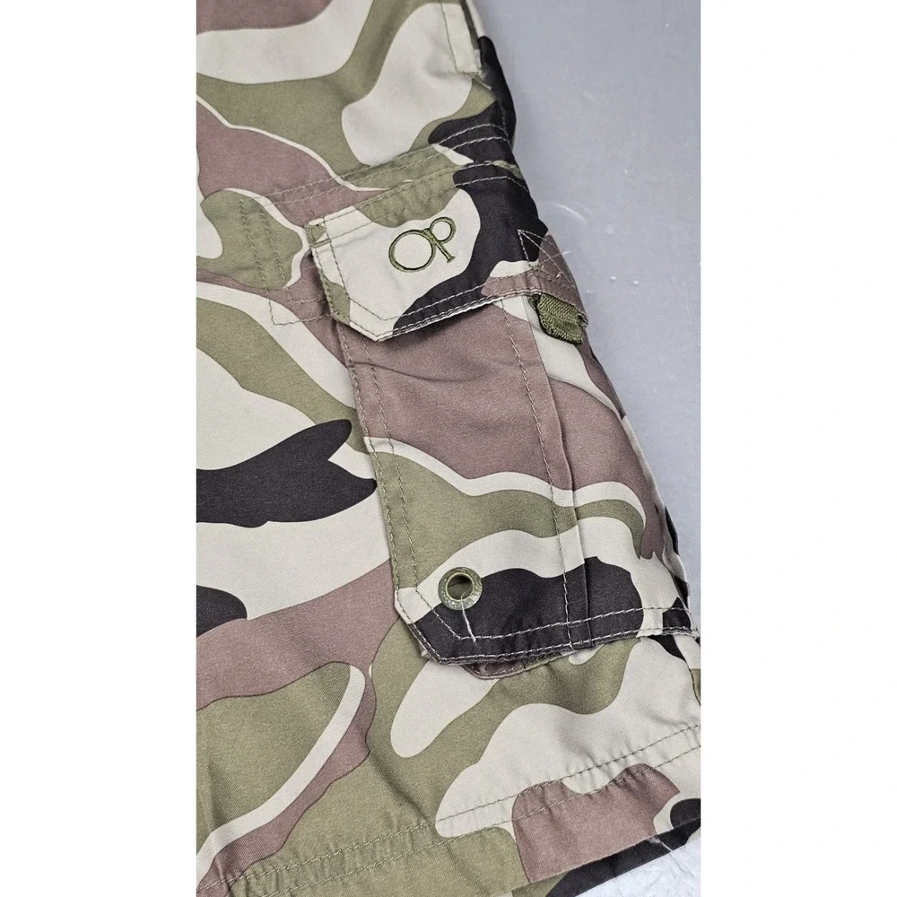 OP Ocean Pacific Board Shorts Mens Medium Y2k Camo Drawstring Lined  Swim Trunks